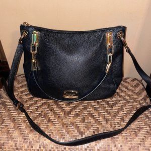 Michael Kors | Brooke Pebbled Blk Leather Satchel